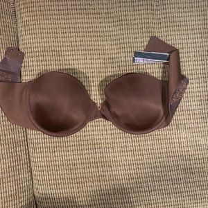 Victorias Secret chocolate brown strapless bra